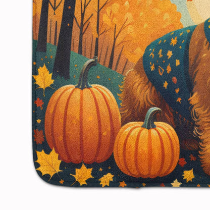 Welsh Terrier Fall Memory Foam Kitchen Mat - Loft&Timber