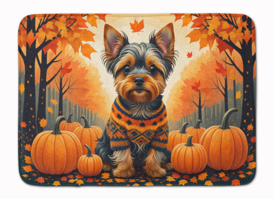 Yorkshire Terrier Fall Memory Foam Kitchen Mat - Loft&Timber