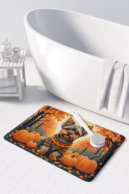 Yorkshire Terrier Fall Memory Foam Kitchen Mat - Loft&Timber