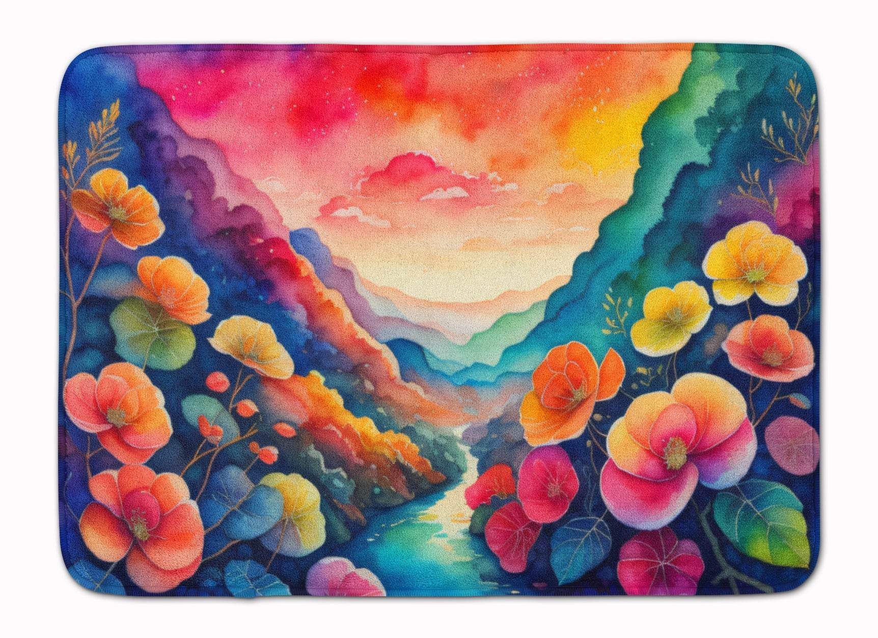Begonias in Color Memory Foam Kitchen Mat - Loft&Timber