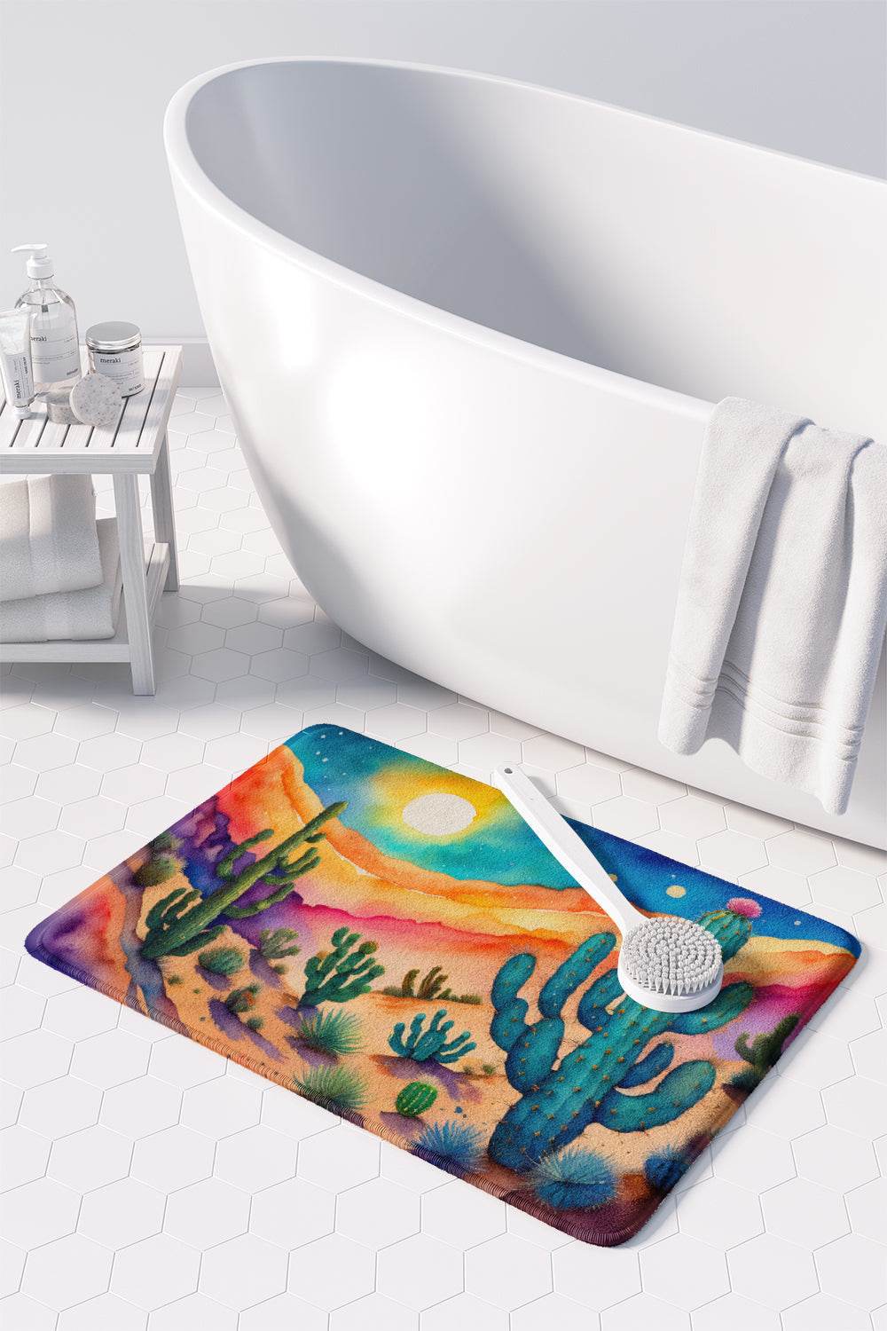 Cactus in Color Memory Foam Kitchen Mat - Loft&Timber