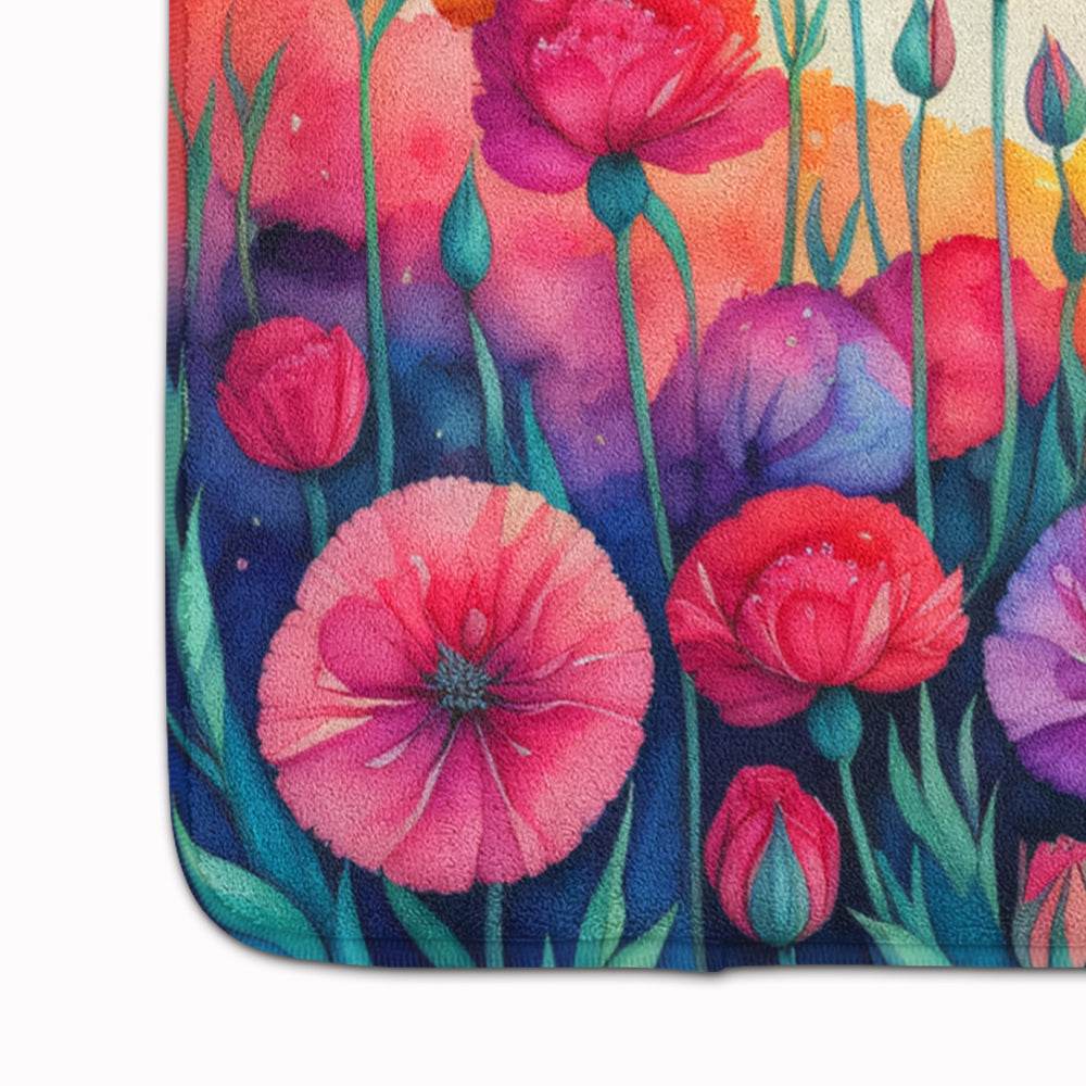 Carnations in Color Memory Foam Kitchen Mat - Loft&Timber