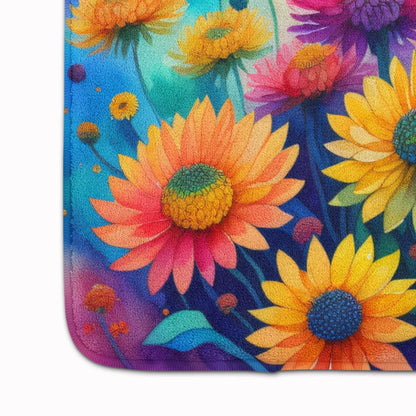 Chrysanthemums in Color Memory Foam Kitchen Mat - Loft&Timber