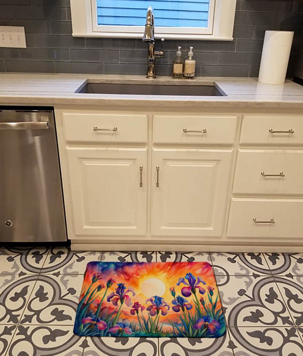 Iris in Color Memory Foam Kitchen Mat - Loft&Timber