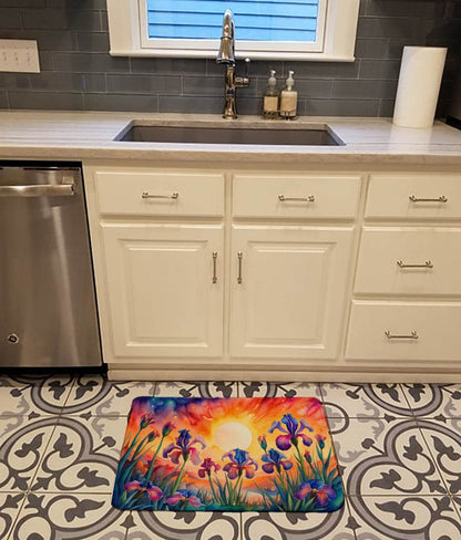 Iris in Color Memory Foam Kitchen Mat - Loft&Timber