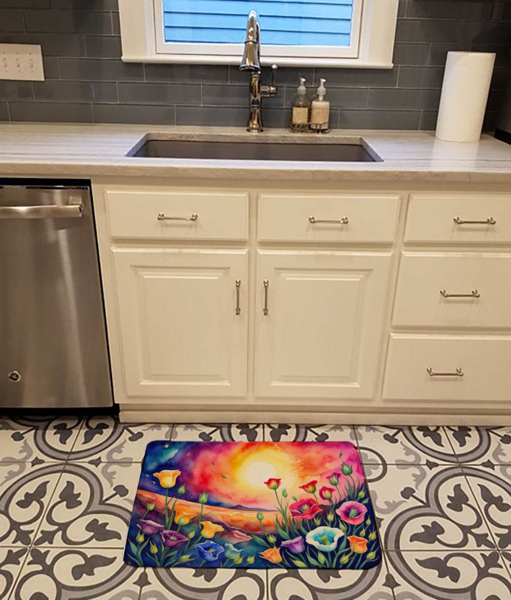 Lisianthus in Color Memory Foam Kitchen Mat - Loft&Timber
