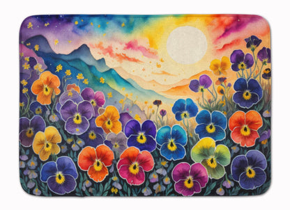 Pansies in Color Memory Foam Kitchen Mat - Loft&Timber