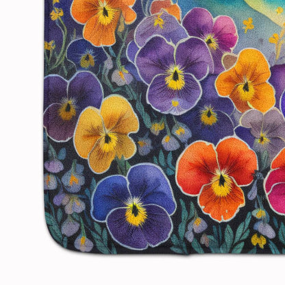 Pansies in Color Memory Foam Kitchen Mat - Loft&Timber