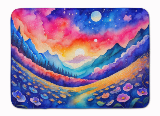 Periwinkles in Color Memory Foam Kitchen Mat - Loft&Timber