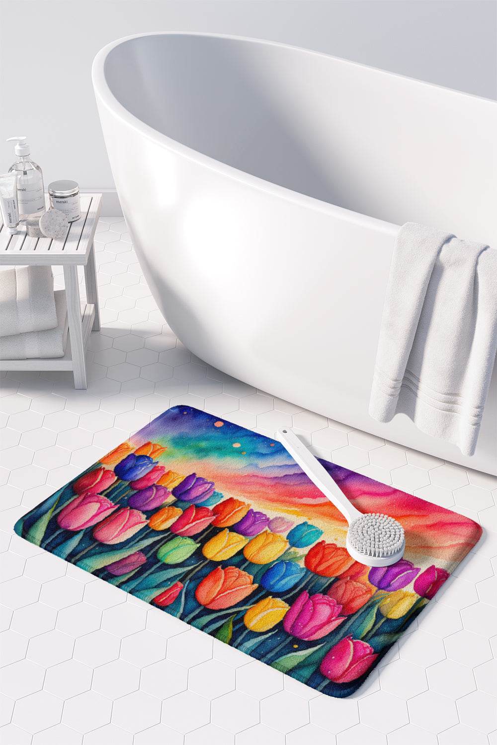 Tulips in Color Memory Foam Kitchen Mat - Loft&Timber