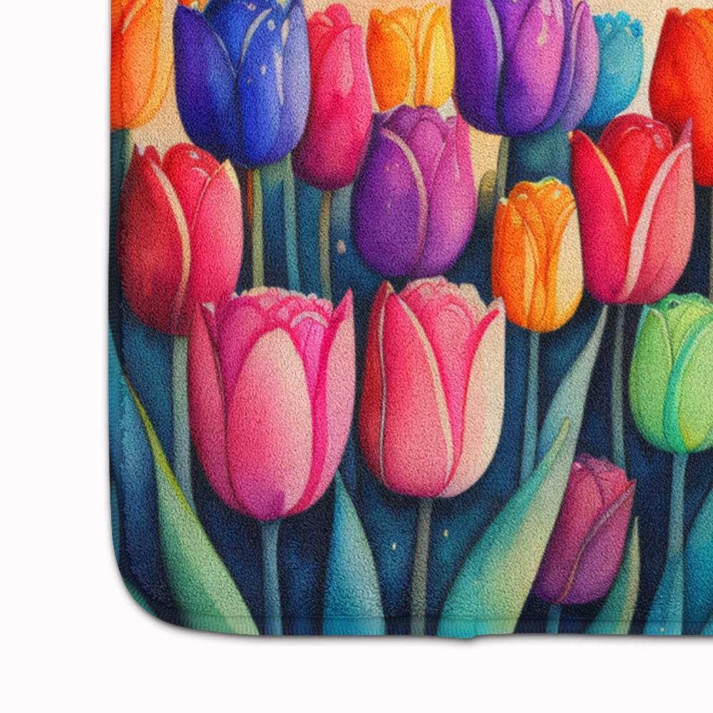 Tulips in Color Memory Foam Kitchen Mat - Loft&Timber