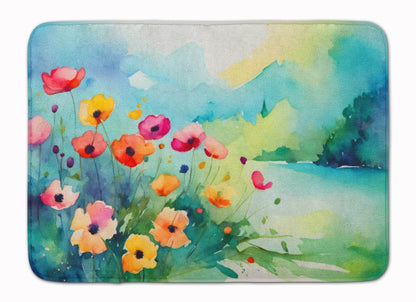 Anemones in Watercolor Memory Foam Kitchen Mat - Loft&Timber