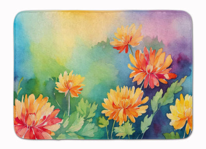 Chrysanthemums in Watercolor Memory Foam Kitchen Mat - Loft&Timber