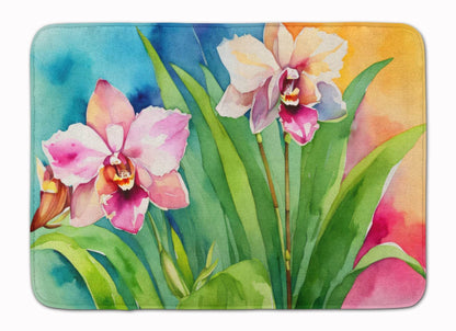 Orchids in Watercolor Memory Foam Kitchen Mat - Loft&Timber