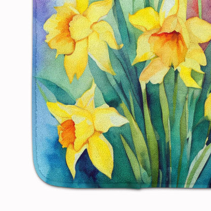 Daffodils in Watercolor Memory Foam Kitchen Mat - Loft&Timber