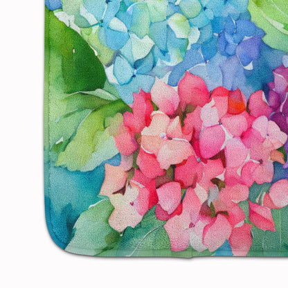 Hydrangeas in Watercolor Memory Foam Kitchen Mat - Loft&Timber