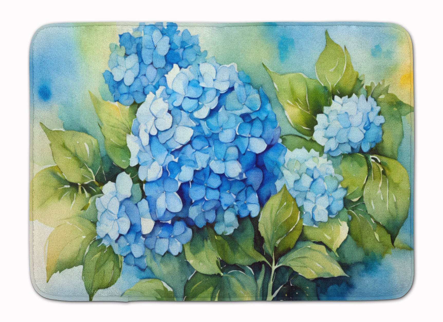 Hydrangeas in Watercolor Memory Foam Kitchen Mat - Loft&Timber
