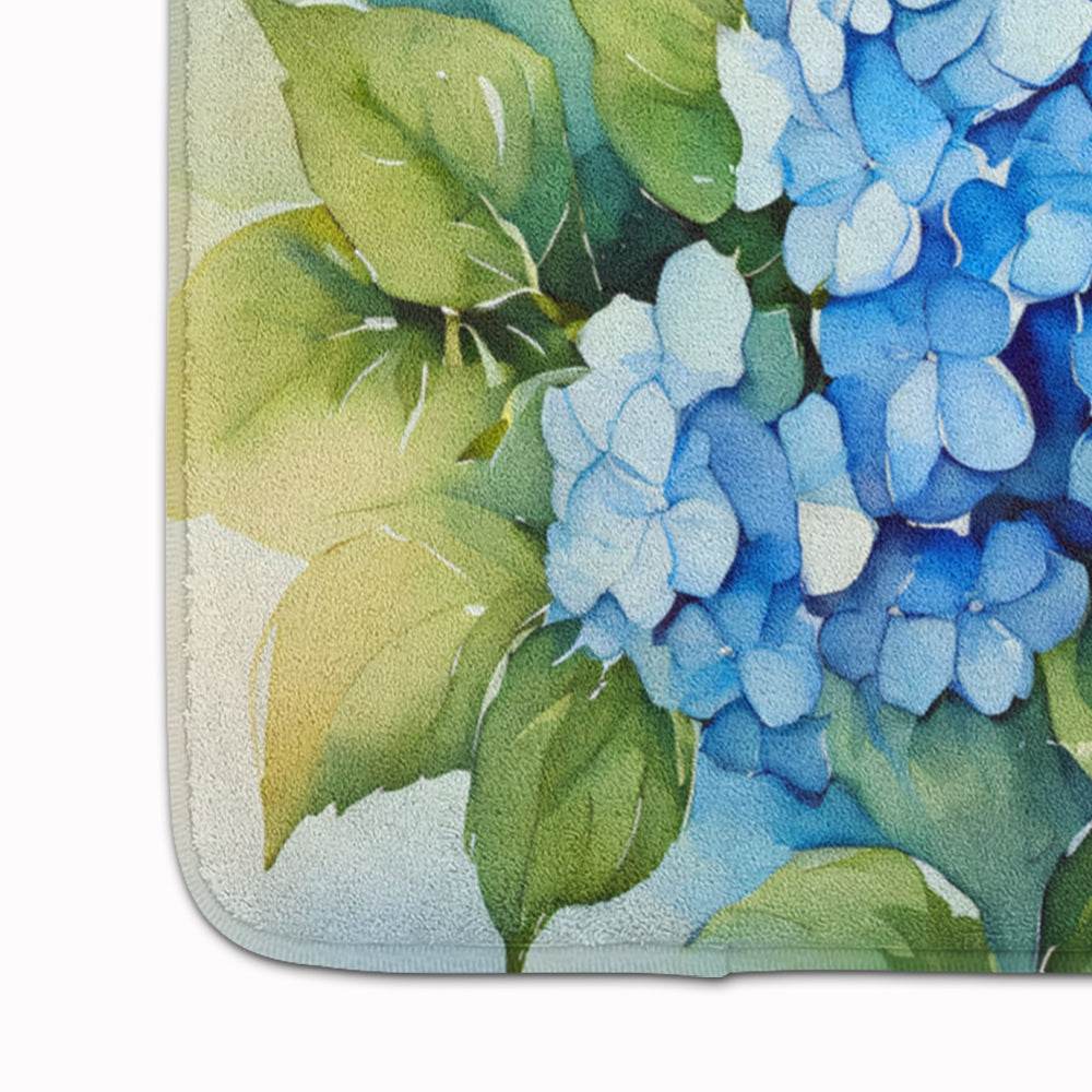 Hydrangeas in Watercolor Memory Foam Kitchen Mat - Loft&Timber