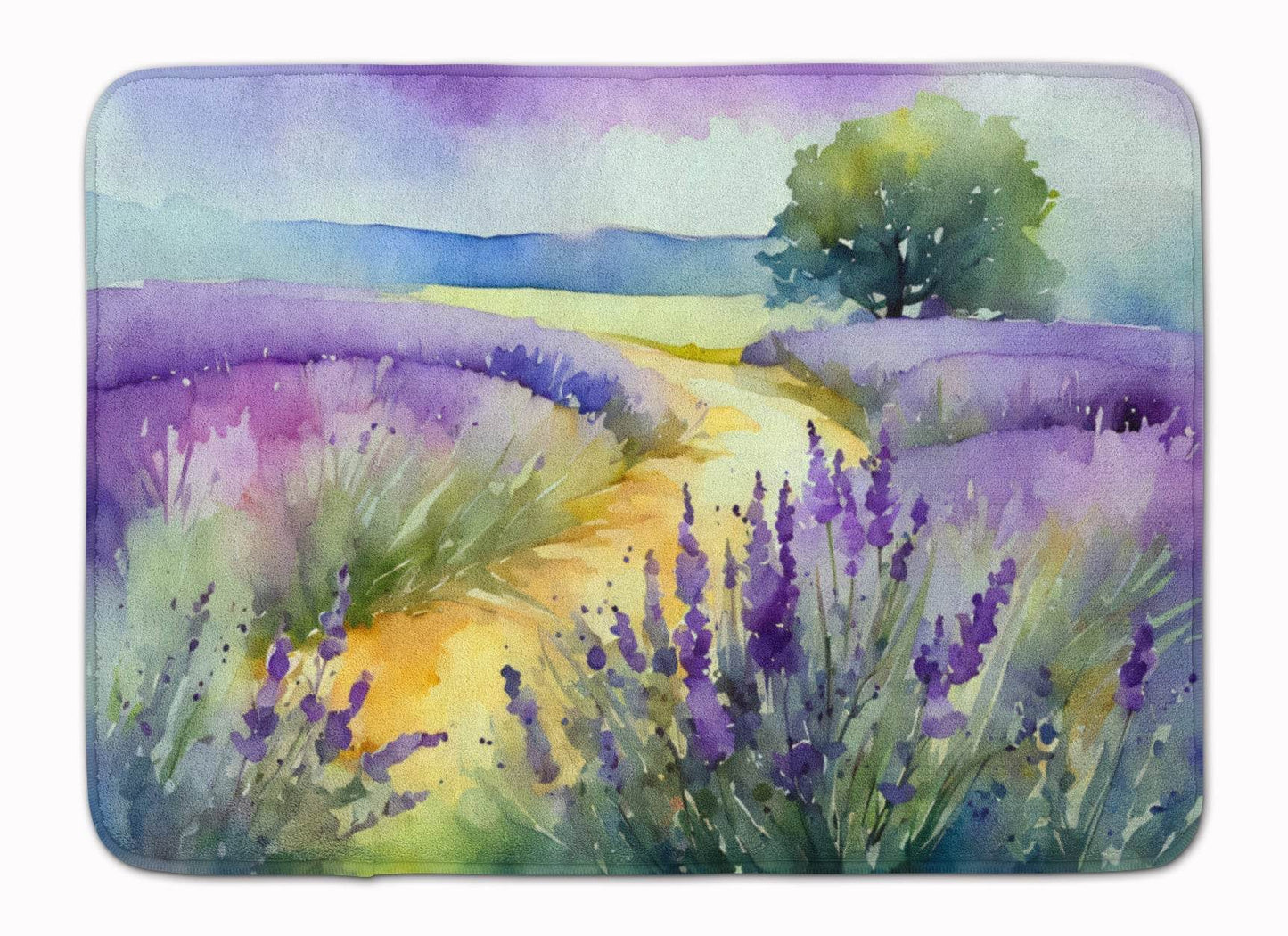Lavender in Watercolor Memory Foam Kitchen Mat - Loft&Timber