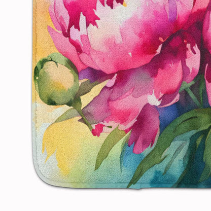 Peonies in Watercolor Memory Foam Kitchen Mat - Loft&Timber