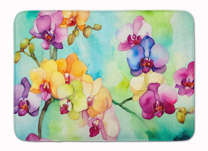 Orchids in Watercolor Memory Foam Kitchen Mat - Loft&Timber