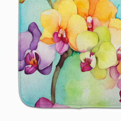 Orchids in Watercolor Memory Foam Kitchen Mat - Loft&Timber
