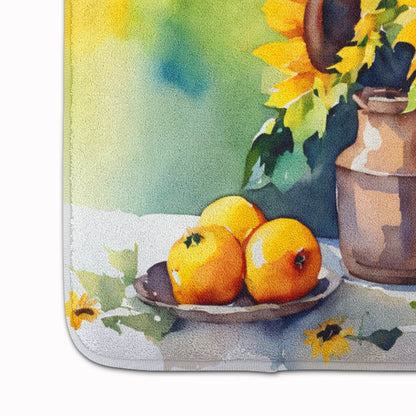 Sunflowers in Watercolor Memory Foam Kitchen Mat - Loft&Timber