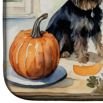 Affenpinscher Fall Kitchen Pumpkins Dish Drying Mat - Loft&Timber