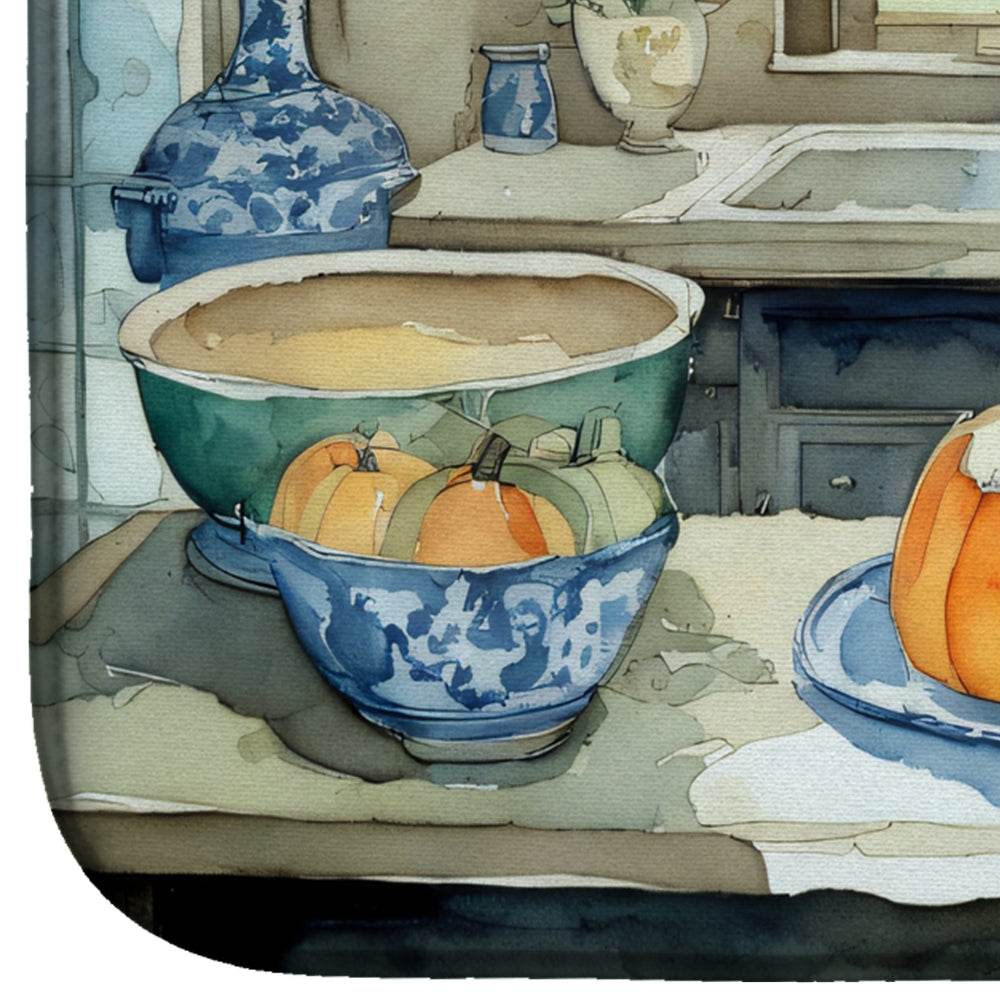 Akita Fall Kitchen Pumpkins Dish Drying Mat - Loft&Timber