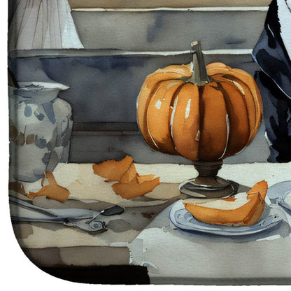 Basenji Fall Kitchen Pumpkins Dish Drying Mat - Loft&Timber