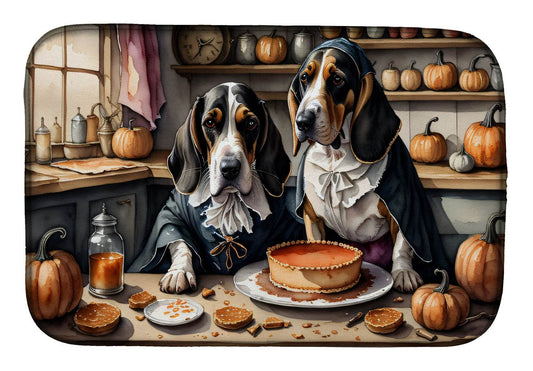 Basset Hound Fall Kitchen Pumpkins Dish Drying Mat - Loft&Timber