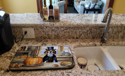 Beagle Fall Kitchen Pumpkins Dish Drying Mat - Loft&Timber