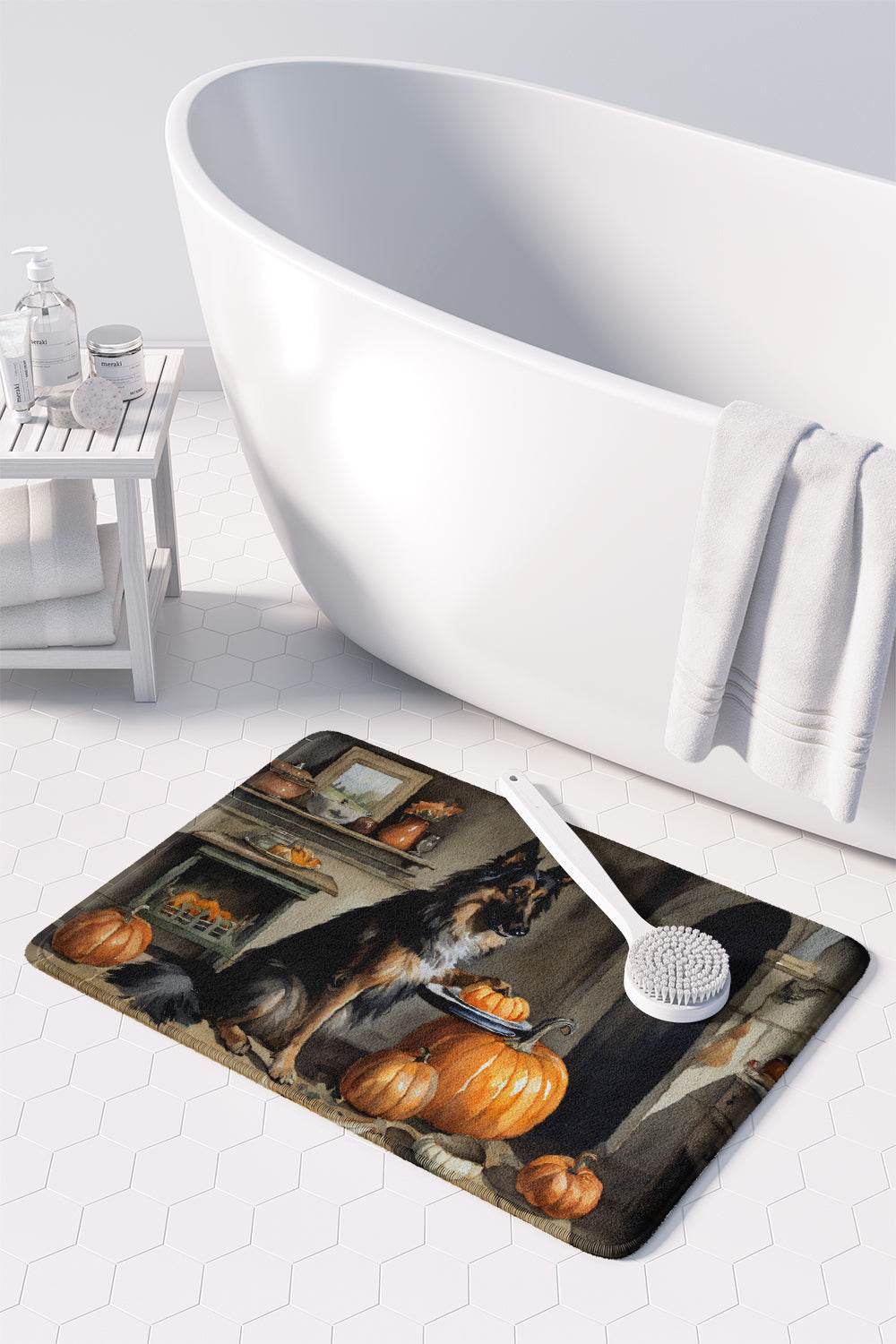 Belgian Tervuren Fall Kitchen Pumpkins Memory Foam Kitchen Mat - Loft&Timber