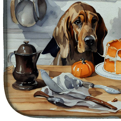 Bloodhound Fall Kitchen Pumpkins Dish Drying Mat - Loft&Timber