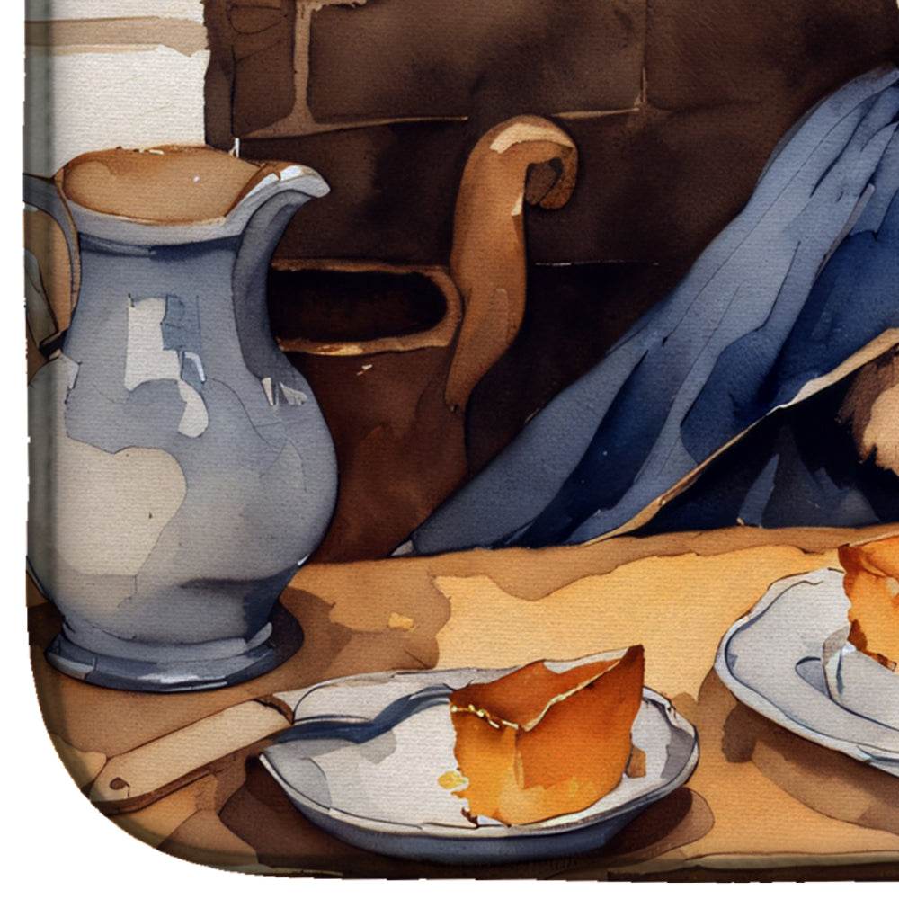 Border Terrier Fall Kitchen Pumpkins Dish Drying Mat - Loft&Timber