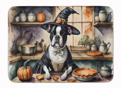Boston Terrier Fall Kitchen Pumpkins Memory Foam Kitchen Mat - Loft&Timber