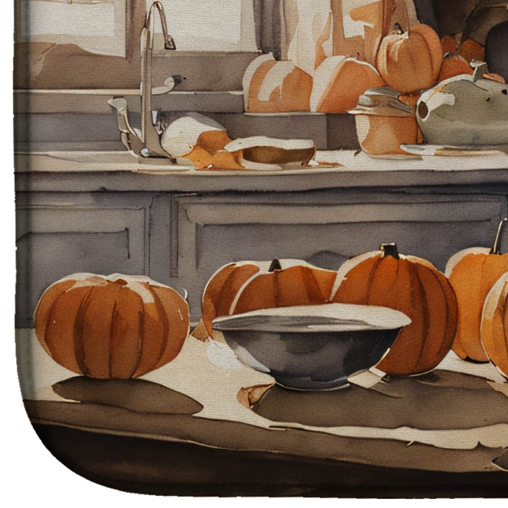 Boxer Fall Kitchen Pumpkins Dish Drying Mat - Loft&Timber