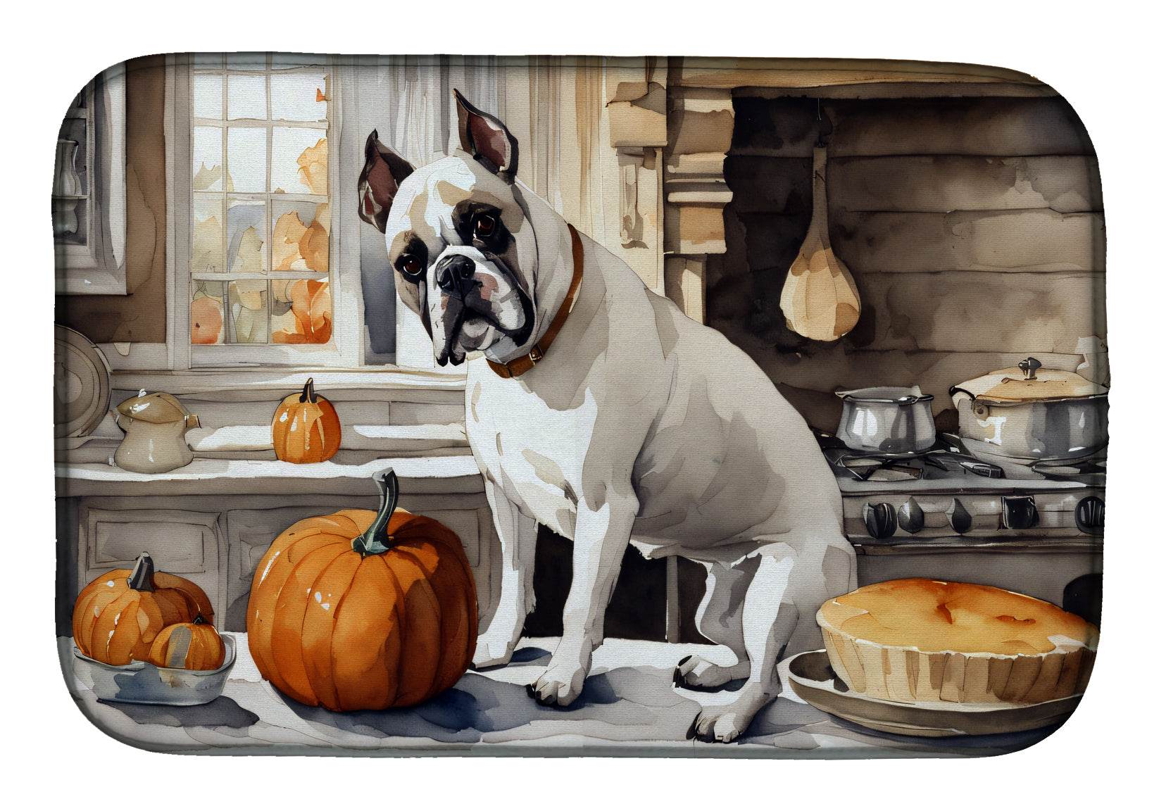 Boxer Fall Kitchen Pumpkins Dish Drying Mat - Loft&Timber