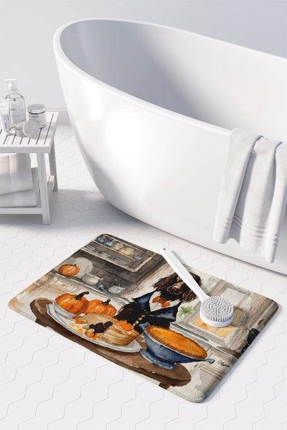 Boykin Spaniel Fall Kitchen Pumpkins Memory Foam Kitchen Mat - Loft&Timber