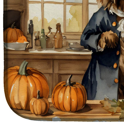 Briard Fall Kitchen Pumpkins Dish Drying Mat - Loft&Timber