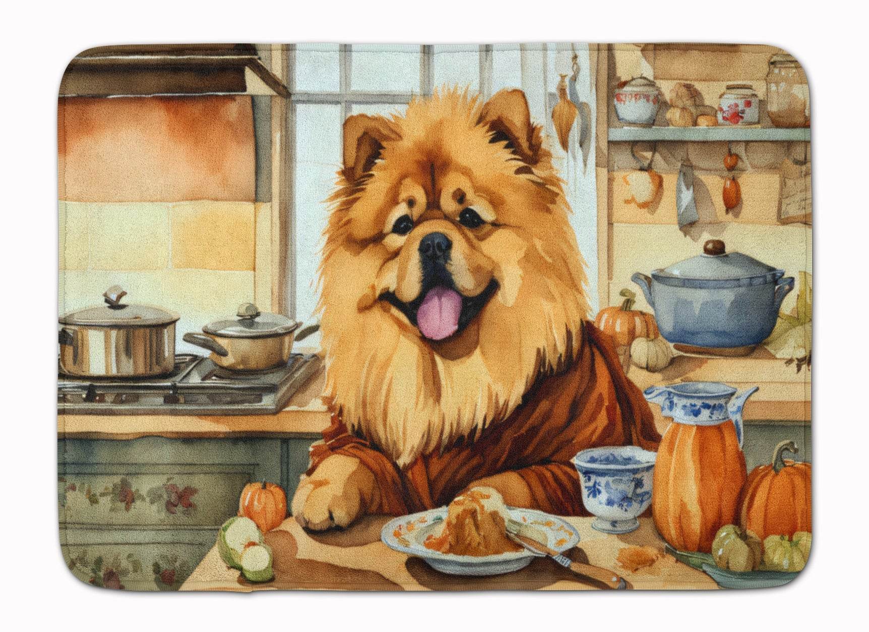 Chow Chow Fall Kitchen Pumpkins Memory Foam Kitchen Mat - Loft&Timber