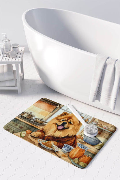 Chow Chow Fall Kitchen Pumpkins Memory Foam Kitchen Mat - Loft&Timber
