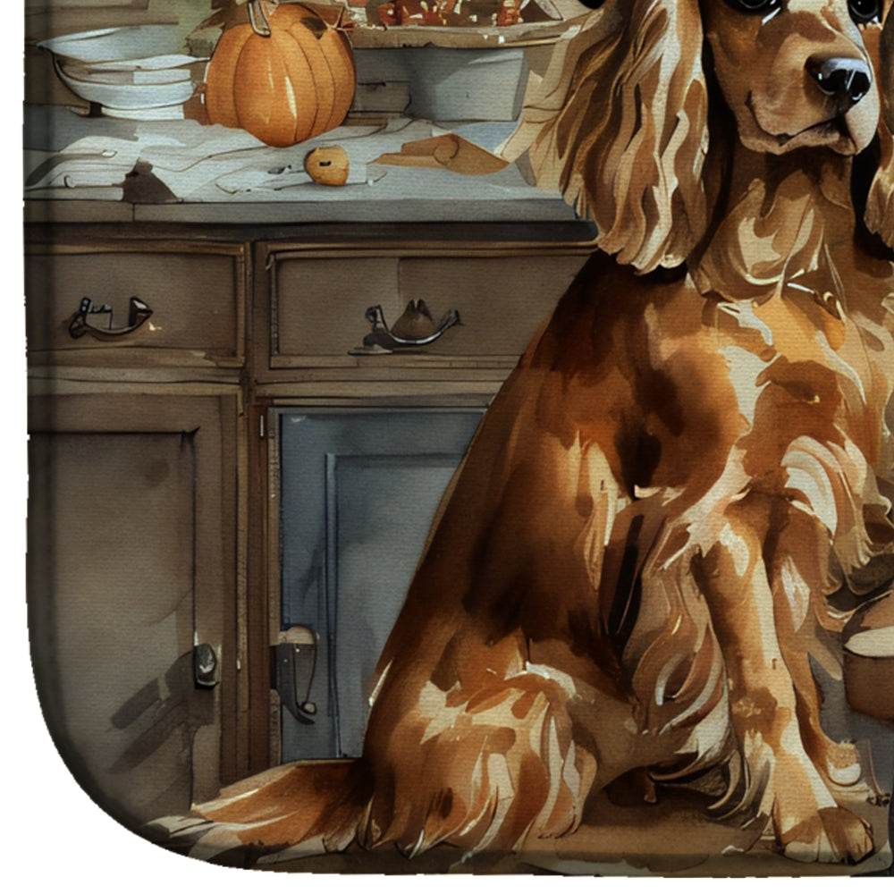 Cocker Spaniel Fall Kitchen Pumpkins Dish Drying Mat - Loft&Timber