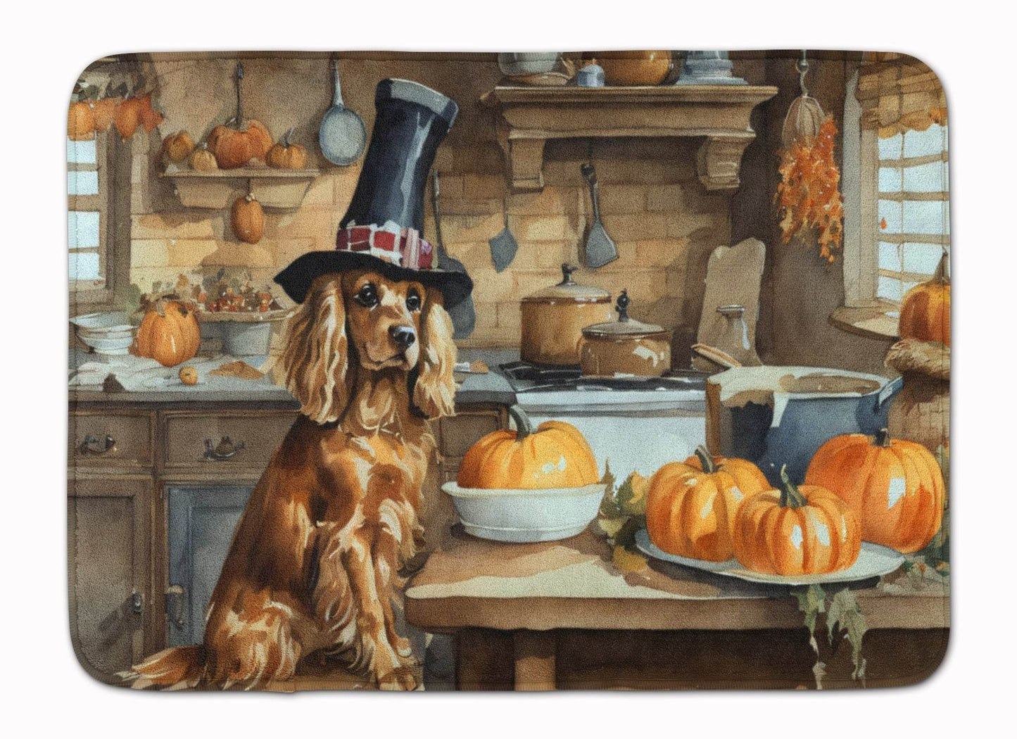 Cocker Spaniel Fall Kitchen Pumpkins Memory Foam Kitchen Mat - Loft&Timber
