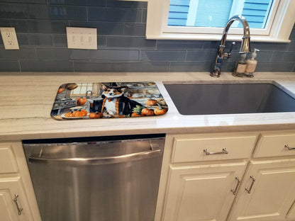 Corgi Fall Kitchen Pumpkins Dish Drying Mat - Loft&Timber
