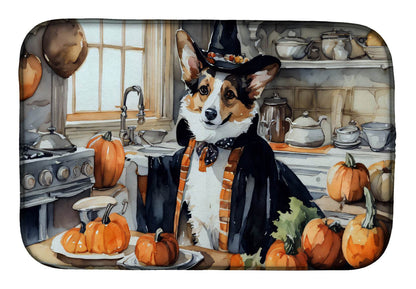 Corgi Fall Kitchen Pumpkins Dish Drying Mat - Loft&Timber