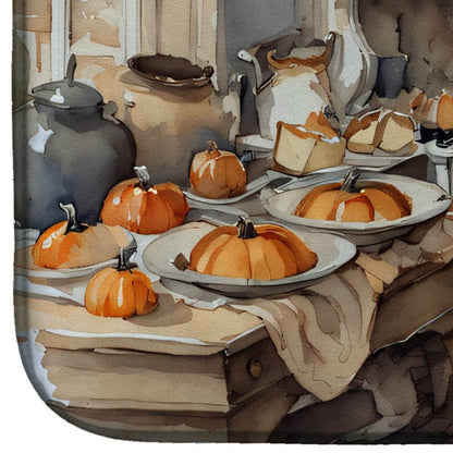 Corgi Fall Kitchen Pumpkins Dish Drying Mat - Loft&Timber