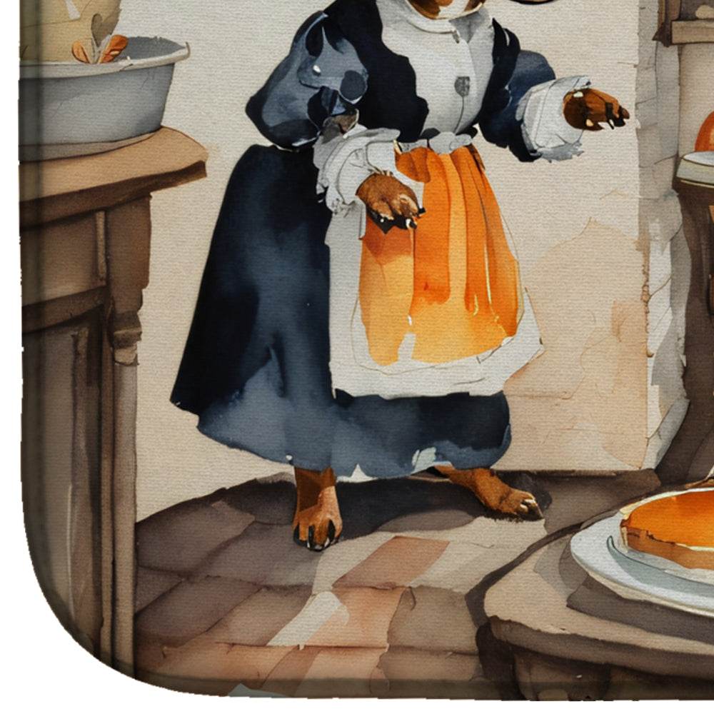 Dachshund Fall Kitchen Pumpkins Dish Drying Mat - Loft&Timber