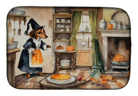 Dachshund Fall Kitchen Pumpkins Dish Drying Mat - Loft&Timber