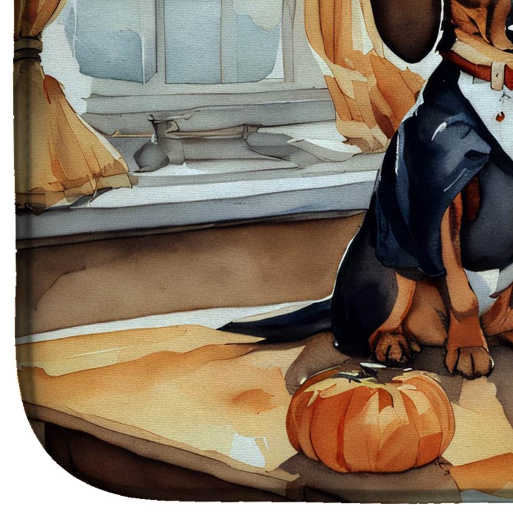 Dachshund Fall Kitchen Pumpkins Dish Drying Mat - Loft&Timber